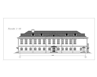 Hostel Building Design Elevation-3 CAD Block – DWG AutoCAD Editable Drawing (Free Download)