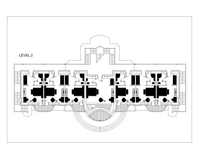 Hotel Design Layout Plan Level-2 CAD Block – DWG AutoCAD Editable Drawing (Free Download)