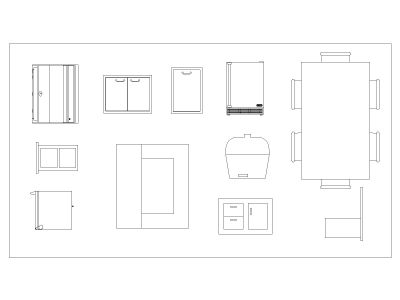 House Furniture Mix-1 CAD Block – DWG AutoCAD Editable Drawing (Free Download)