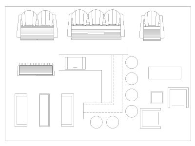 House Furniture Mix-4 CAD Block – DWG AutoCAD Editable Drawing (Free Download)