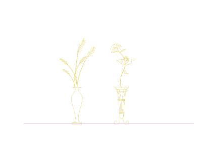 House using Decoration Flowers-4 CAD Block – DWG AutoCAD Editable Drawing (Free Download)