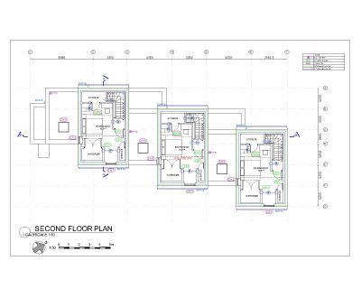 Housing Socaity Project in USA 2nd Floor Plan-3 CAD Block – DWG AutoCAD Editable Drawing (Free Download)