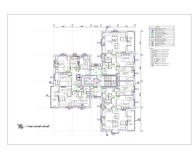 Housing Socaity Project 4th Floor Plan-10 CAD Block – DWG AutoCAD Editable Drawing (Free Download)