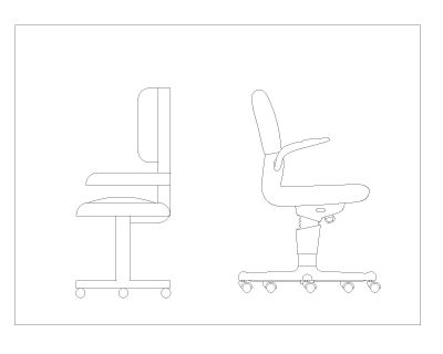 Hydraulic Chairs for Office-2 CAD Block – DWG AutoCAD Editable Drawing (Free Download)