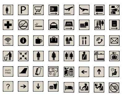 icons-for-navigation-in-airport-Model – CAD Block – DWG AutoCAD Editable Drawing (Free Download)