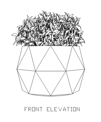 Indoor Plants for Living Room 17 dwg Drawing