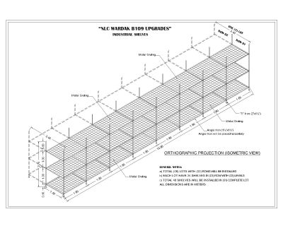 Free AutoCAD Drawings of Industrial Shelevs-3 with Isometric View”