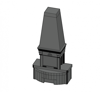 large simple design ingle 3d model .dwg format