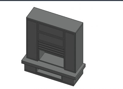 Large scaled ingle 3d model .dwg format