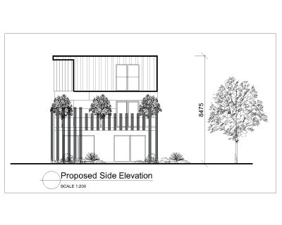 Free AutoCAD 2D editable Drawing of Duplex Apartments New Existing And Proposed Elevation_ 4