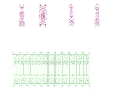Free AutoCAD 2D Editable Drawings for CNC Designs for Grills & Railings -11