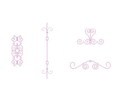 Free AutoCAD 2D Editable Drawings for CNC Designs for Grills & Railings -12