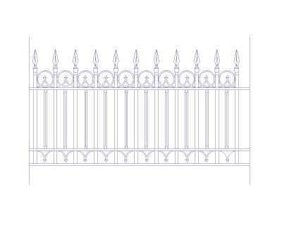 Free AutoCAD 2D Editable Drawings for CNC Designs for Grills & Railings -17