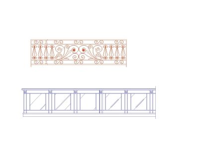 Free AutoCAD 2D Editable Drawings for CNC Designs for Grills & Railings - 3