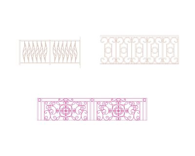 Free AutoCAD 2D Editable Drawings for CNC Designs for Grills & Railings - 5