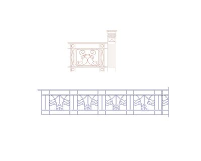 Free AutoCAD 2D Editable Drawings for CNC Designs for Grills & Railings - 6