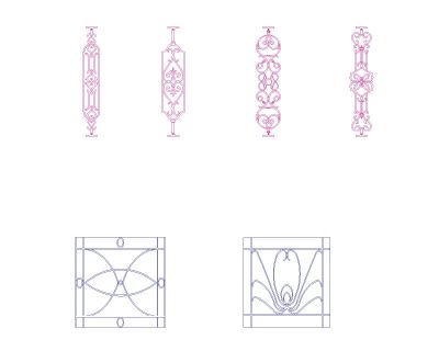 Free AutoCAD 2D Editable Drawings for CNC Designs for Grills & Railings - 8