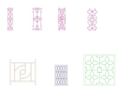 Free AutoCAD 2D Editable Drawings for CNC Designs for Grills & Railings - 9