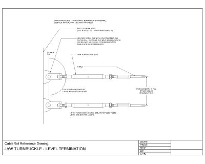 Jaw Turnbuckle - Level Termination - CAD Block – DWG AutoCAD Editable Drawing (Free Download)