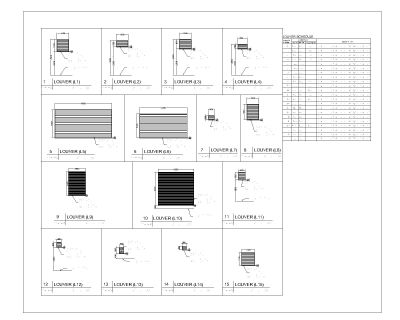 Joineries schedule for Door & Window-4 DWG AutoCAD Editable Drawing (Free Download)