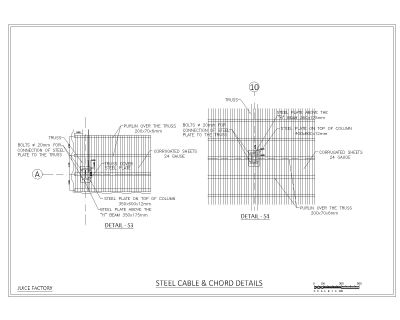 Juice Factory Shed Design Steel Cable & Chord Details-15 CAD Block – DWG AutoCAD Editable Drawing (Free Download)