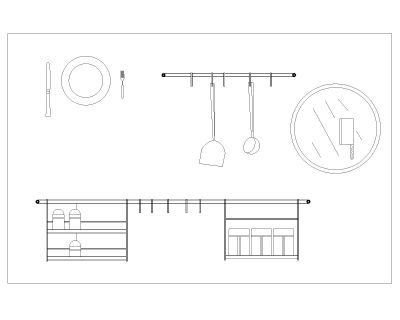 Free AutoCAD 2D Editable Drawings for Kitchen Crockery items - 2