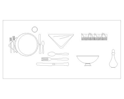 Free AutoCAD 2D Editable Drawings for Kitchen Crockery items - 4