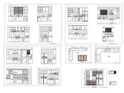 Free AutoCAD 2D Editable Drawings for Kitchen Working Details