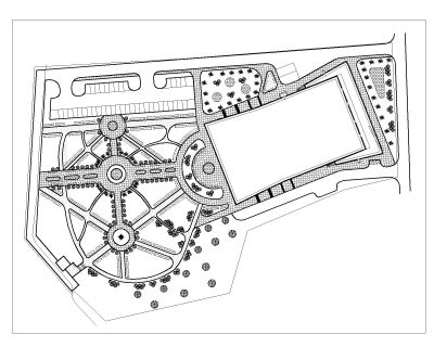 Landscaping Plan with Parking Lots CAD Block – DWG AutoCAD Editable Drawing (Free Download)