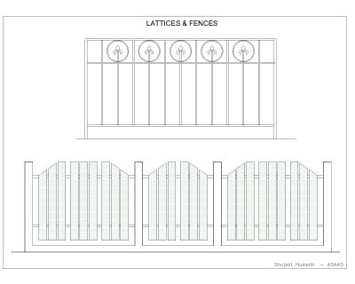 Free AutoCAD 2D Editable Drawings for LATTICES & FENCES -1