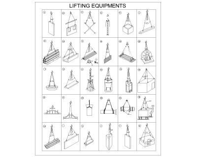 LIFTING EQUIPMENTS-1 CAD Block DWG AutoCAD Editable Drawing (Free Download)