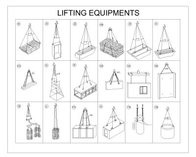 LIFTING EQUIPMENTS-5 CAD Block DWG AutoCAD Editable Drawing (Free Download)