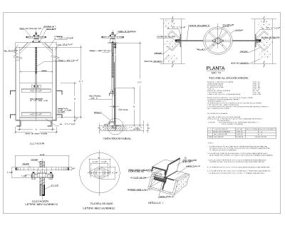 Free AutoCAD 2D Editable Drawings for LIFTING MECHANISM