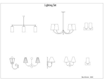Lighting Set-1 CAD Block DWG AutoCAD Editable Drawing (Free Download)