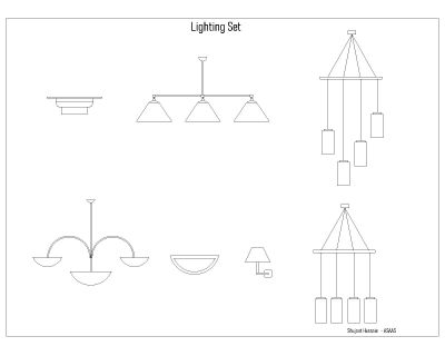 Lighting Set-2 CAD Block DWG AutoCAD Editable Drawing (Free Download)