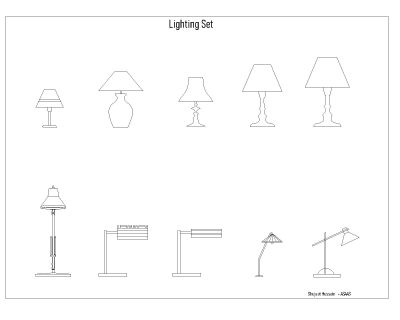 Lighting Set-3 CAD Block DWG AutoCAD Editable Drawing (Free Download)