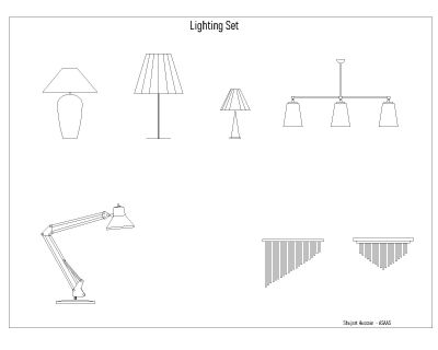 Lighting Set-4 CAD Block DWG AutoCAD Editable Drawing (Free Download)