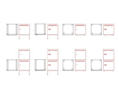 Lockers in SS-Steel & Metal-1 CAD Block DWG AutoCAD Editable Drawing (Free Download)