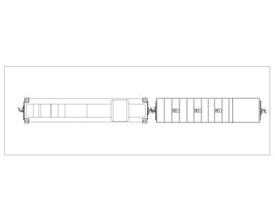 locomotive & Wagon-2 top view CAD Block DWG AutoCAD Editable Drawing (Free Download)