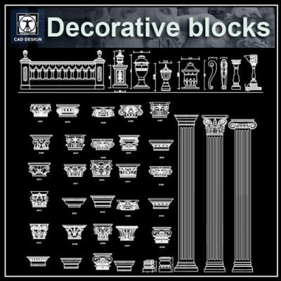 ★ 【Architektonische dekorative Blöcke】 ★