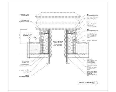 Louvred Penthouse Details-Model-3 CAD Block Dwg AutoCAD Editable Drawing (Free Download)