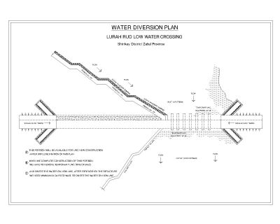 Low Water Crossing Diversion Plan CAD Block Dwg AutoCAD Editable Drawing (Free Download)