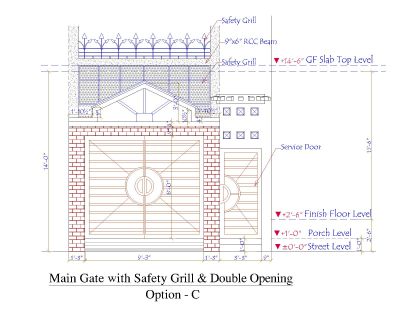 MAIN-GATE-04 CAD Block DWG AutoCAD Editable Drawing (Free Download)
