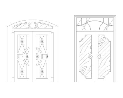 Main Entrance Doors-4 CAD Block DWG AutoCAD Editable Drawing (Free Download)