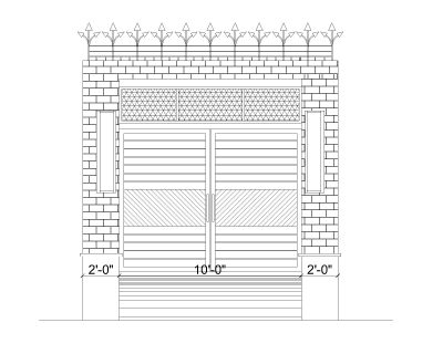 Main Entrance Metal Door with Safety Grill-1 CAD Block DWG AutoCAD Editable Drawing (Free Download)