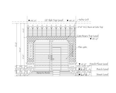 Main Entrance Metal Door with Safety Grill-2 CAD Block DWG AutoCAD Editable Drawing (Free Download)
