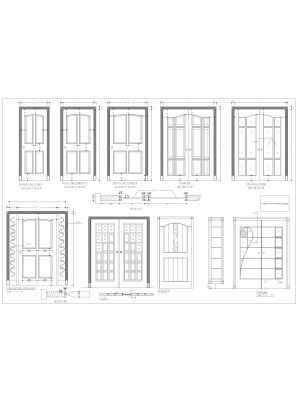 Main Entry Door Elevation & Details-1 CAD Block DWG AutoCAD Editable Drawing (Free Download)