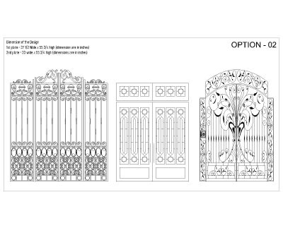 Main entry Gates of Metal-2 CAD Block DWG AutoCAD Editable Drawing (Free Download)