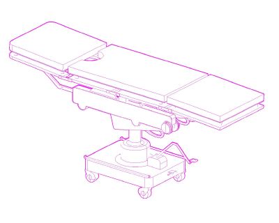 Medical-Table-Stretcher-3D-Dwg CAD Block DWG AutoCAD Editable Drawing (Free Download)