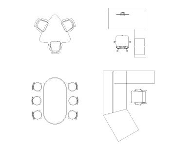 Meeting Furniture for Office-3 CAD Block DWG AutoCAD Editable Drawing (Free Download)
